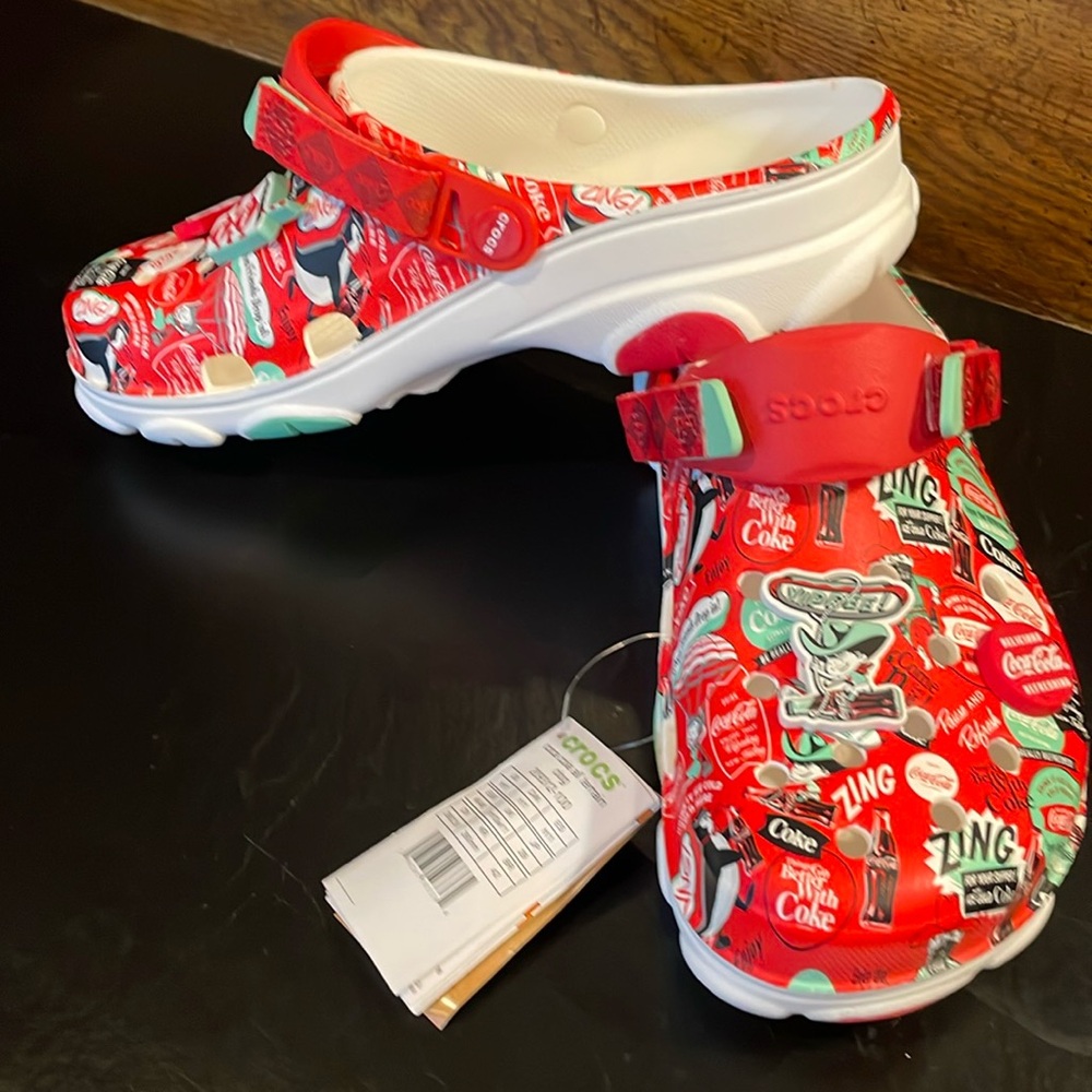 COPY - Brand new, hard to find Coca Cola All Terrain Clog. Five Jibbetz